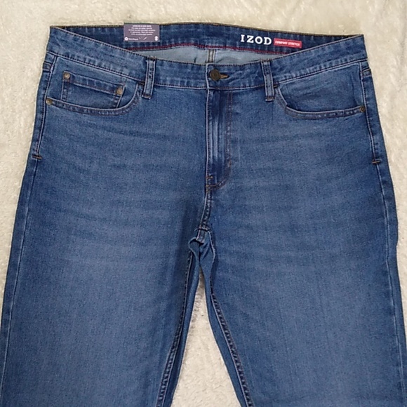 New Izod Jeans Mens 38x34 Straight Stretch - Picture 2 of 15